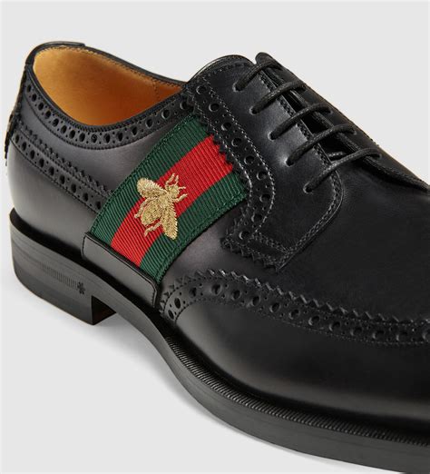 gucci shoes mens black shoe lace|Gucci men's formal shoes.